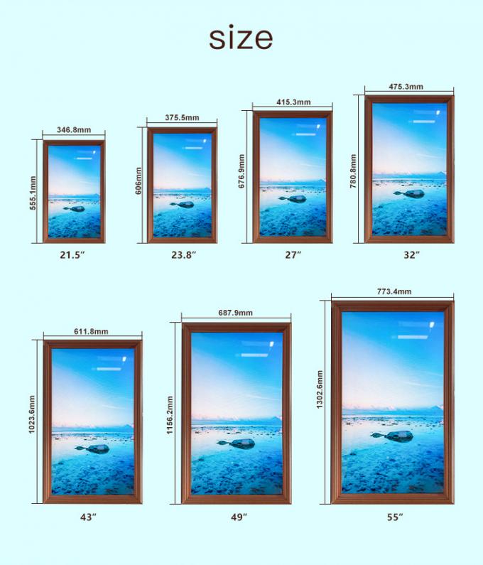 21.5 Wallmounted digital picture frame advertising player wall mounted