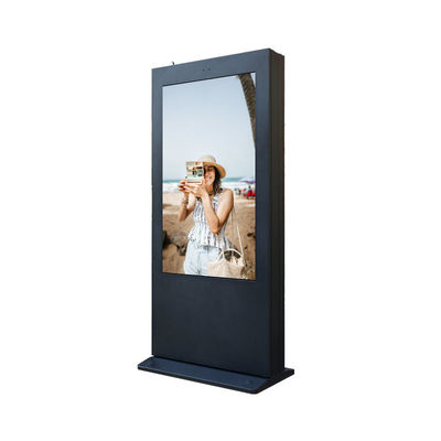 55 inch 4K Outdoor Digital Sign Boards Display Screen 89 Angle Waterproof