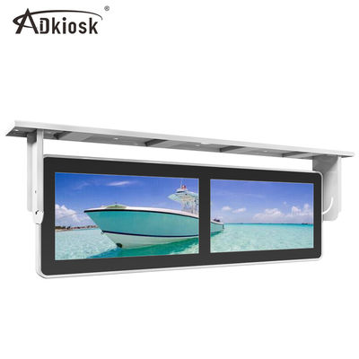 Ceiling Mounted Bus Advertising Player / Double LCD Screen 18.5Inch 220V