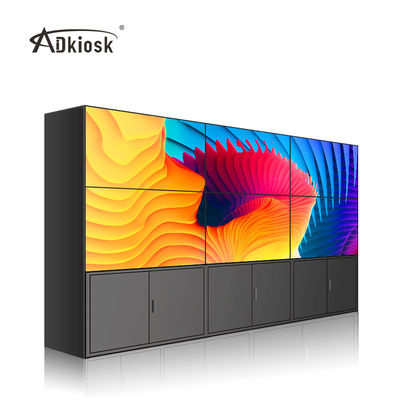 24kg LCD Video Wall Display Screen 55Inch FHD horizontal mounted