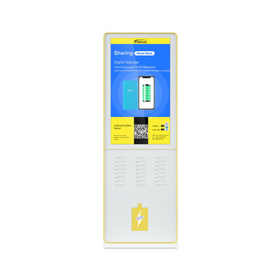 GPRS Mobile Phone Charging Kiosk 5000mah 24 Ports With 43inch Screen