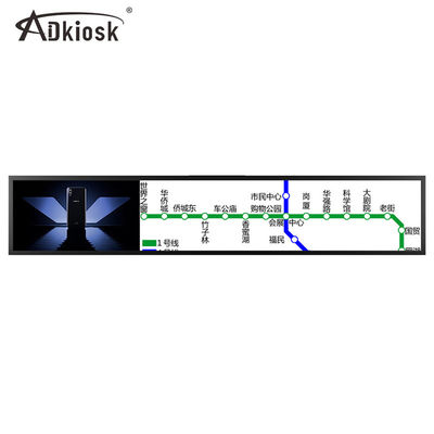 Shelf Edge Stretched LCD Display Signage 30Inch 32W Slim Wall Mounted 3000:1