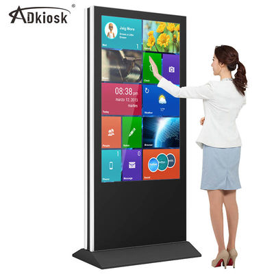 55inch Double Sided Free Standing LCD Display 3G 4G 4mm Glass For Shopping Mall