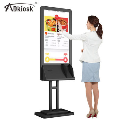 Restaurant Ordering Self Service Kiosk 240V LCD 4G 5G Ethernet