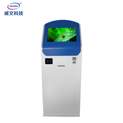 Queue Self Service Ticketing Kiosk Terminal 19Inch Floor Standing 1.5mm steel