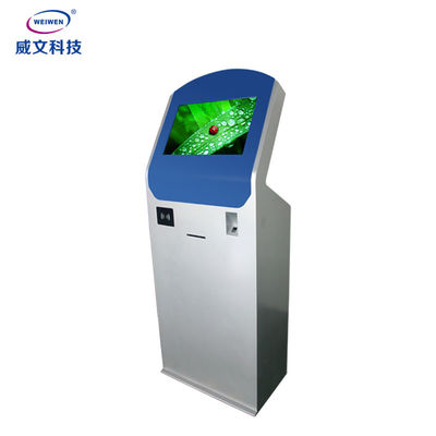Queue Self Service Ticketing Kiosk Terminal 19Inch Floor Standing 1.5mm steel