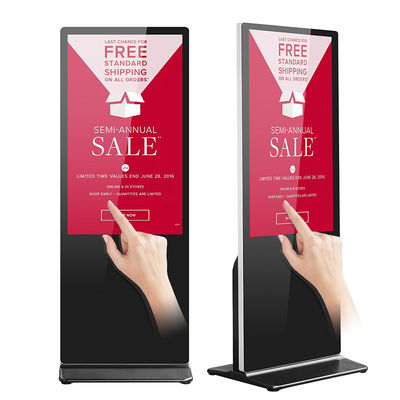 65Inch Interactive Touch Screen Kiosk Floor Standing Android For Bank