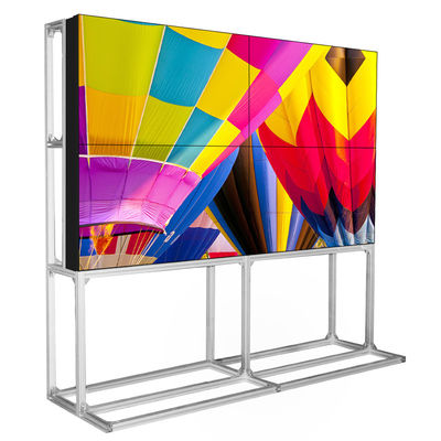 65 Inch Ultra Slim Bezel Floor Standing Digital Signage LCD Splicing Screen