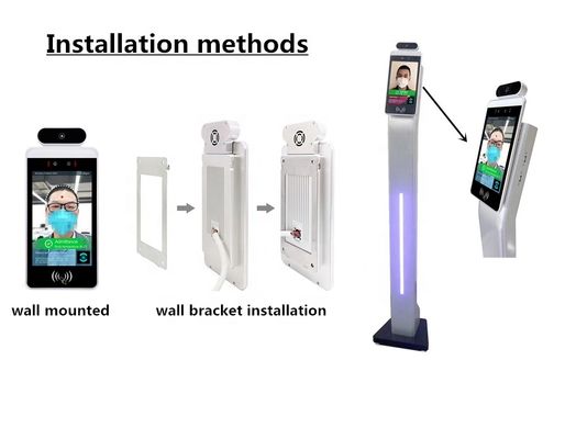32°F Temperature Measurement Face Recognition Terminal With 8Inch Screens