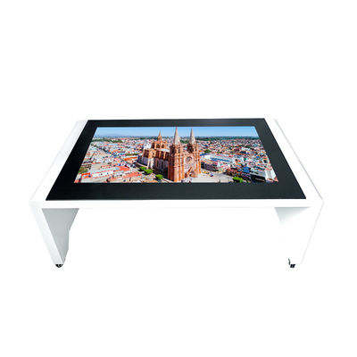 BT4.0 IPS Interactive Touch Screen Table 43 Inch Lcd RJ45 With Wheels