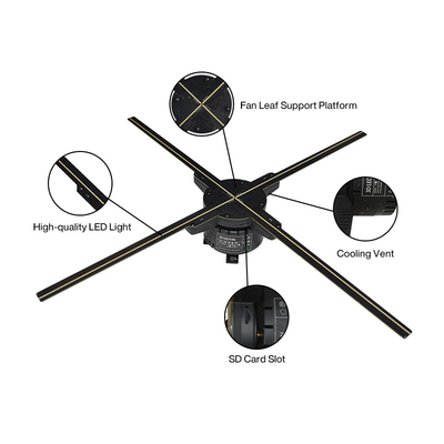 85cm Portable 3D Hologram Fan Display Holographic Fan Interactive Display