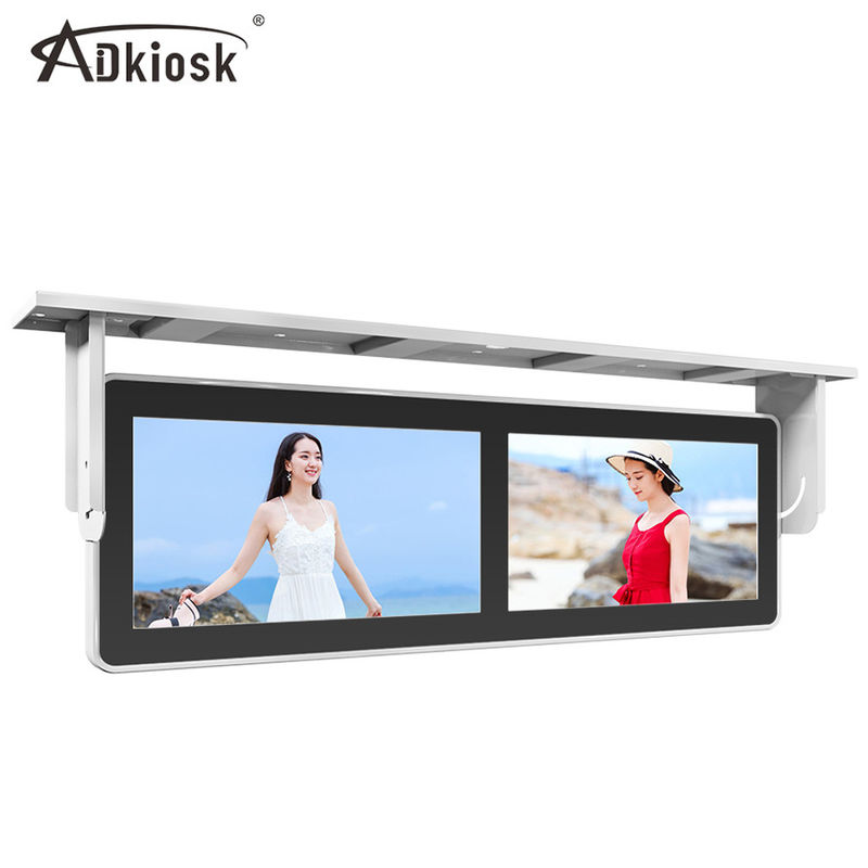 USB Connect Bus Advertising Player Double 19 Inch LCD Screen 1920X1080 16.7M Color
