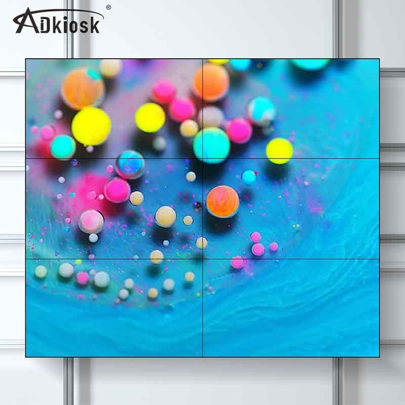 1.8mm Bezel 49Inch LCD Video Wall Display Digital Screen 500 cdm Brightness 2x3