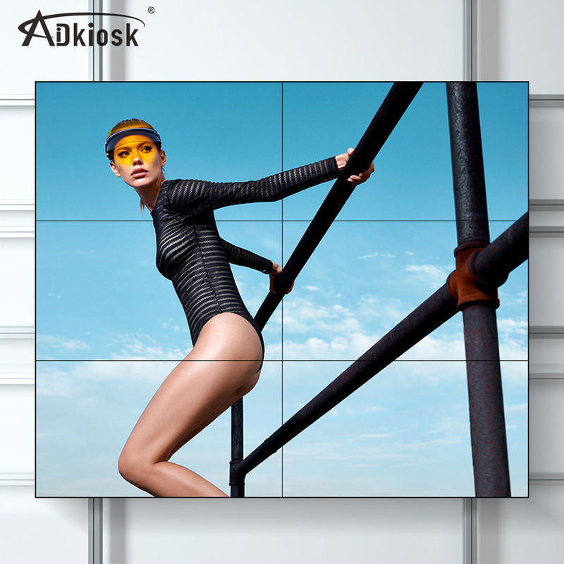 Indoor 240V LCD Video Wall Display Screen 55Inch FHD Resolution with 1.8mm Bezel