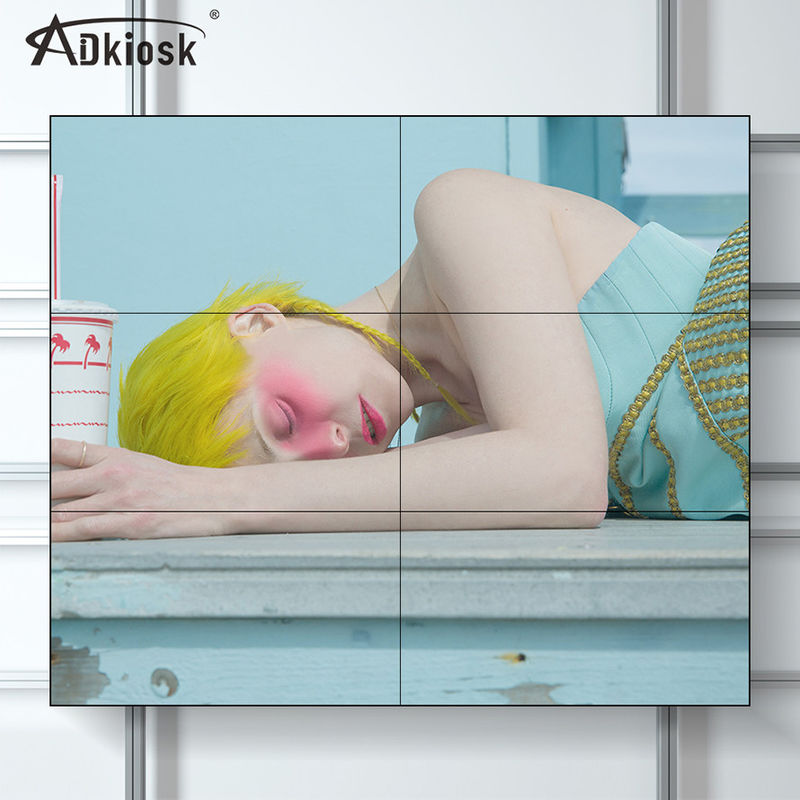 55Inch Indoor LCD Video Wall Display 3.5mm Bezel 3x3 FHD Resolution