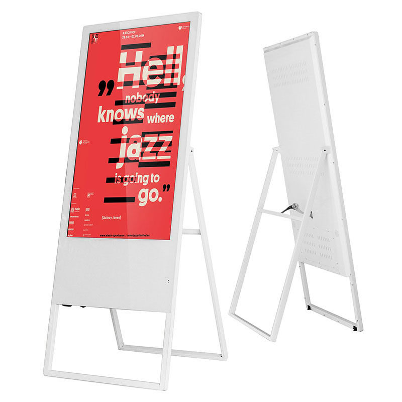 Metal FHD Free Standing Digital Display Ad Screen 43inch Android