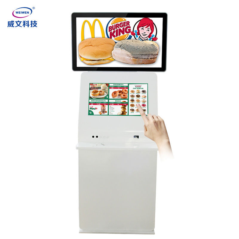 Advertising Player Self Service Kiosk 240V Double Screen FHD With Metal Keyboard