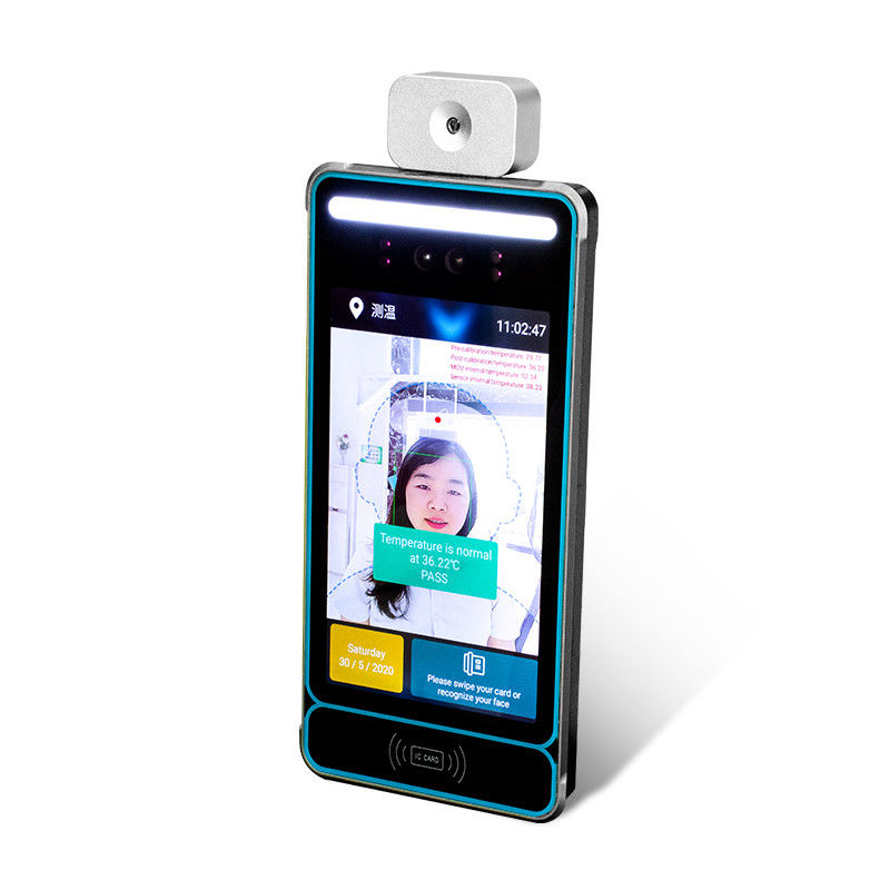 IPS All In One Face Recognition Terminal Scan Thermometer 8inch 140°F Access Control