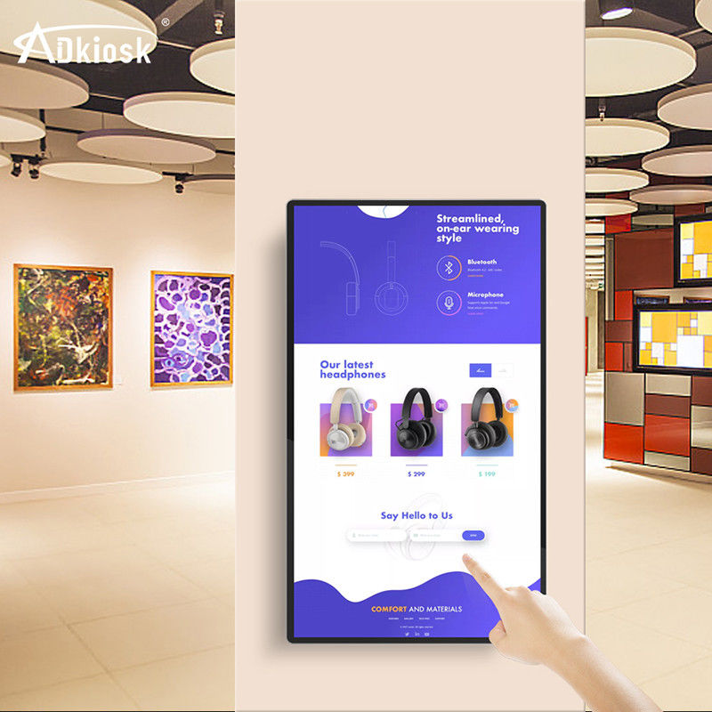 Mall Elevator Digital Signage 21.5 Inch LCD Advertising Display Screen 16GB Memory