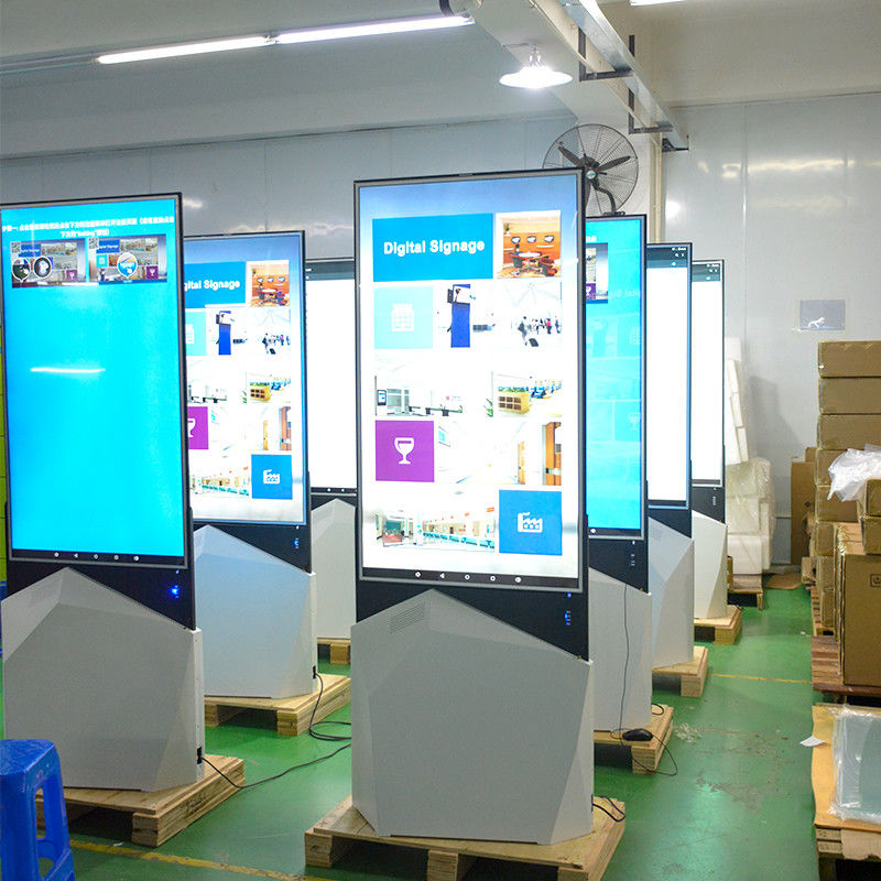 49inch double-sided display Ultra-thin advertising player floor standing digital signage
