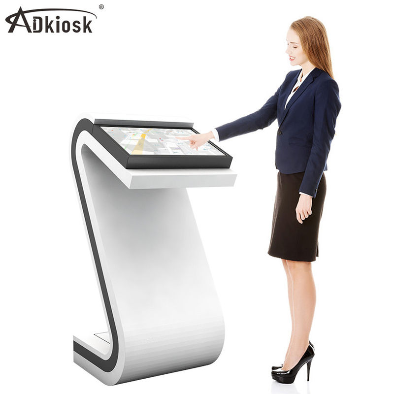 interactive touch screen kiosk  Z-type high-definition horizontal floor type all-in-one display factory directly