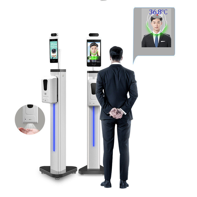 All In One Temperature Face Recognition Terminal 150cm Distance dynamic Camera