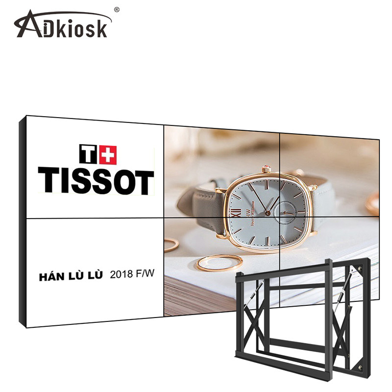 Splicing Screen LCD Video Wall Display 500cd/M2 12ms For Automobile Shop